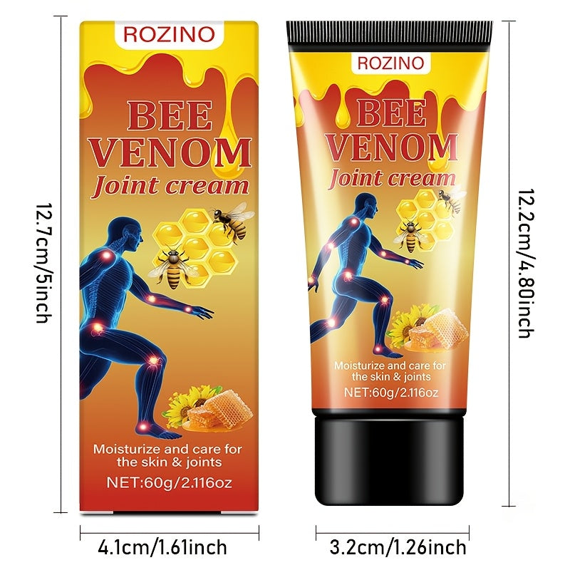 Rozino Bee Venom Joint Cream Stick - 60g | Hydrating formula with honey & plant essences | Ideal for sports recovery | Portable & easy to use