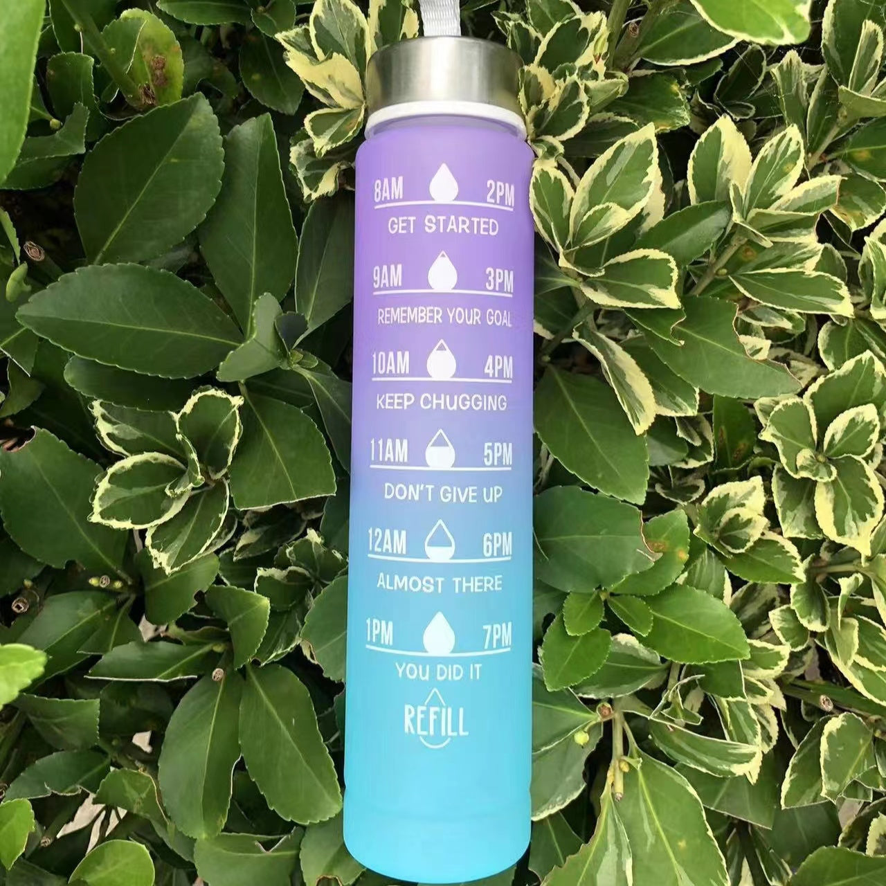 1 leakproof BPA free motivational water bottle, perfect for camping, hiking, fitness, and home use. Ideal as a birthday or back to school gift.