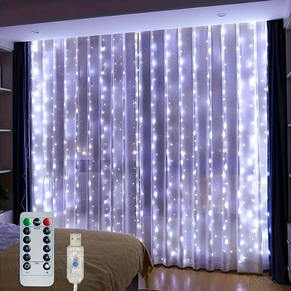 USB-powered LED string lights with infrared sensor, suitable for various occasions and holiday decorations without needing batteries.