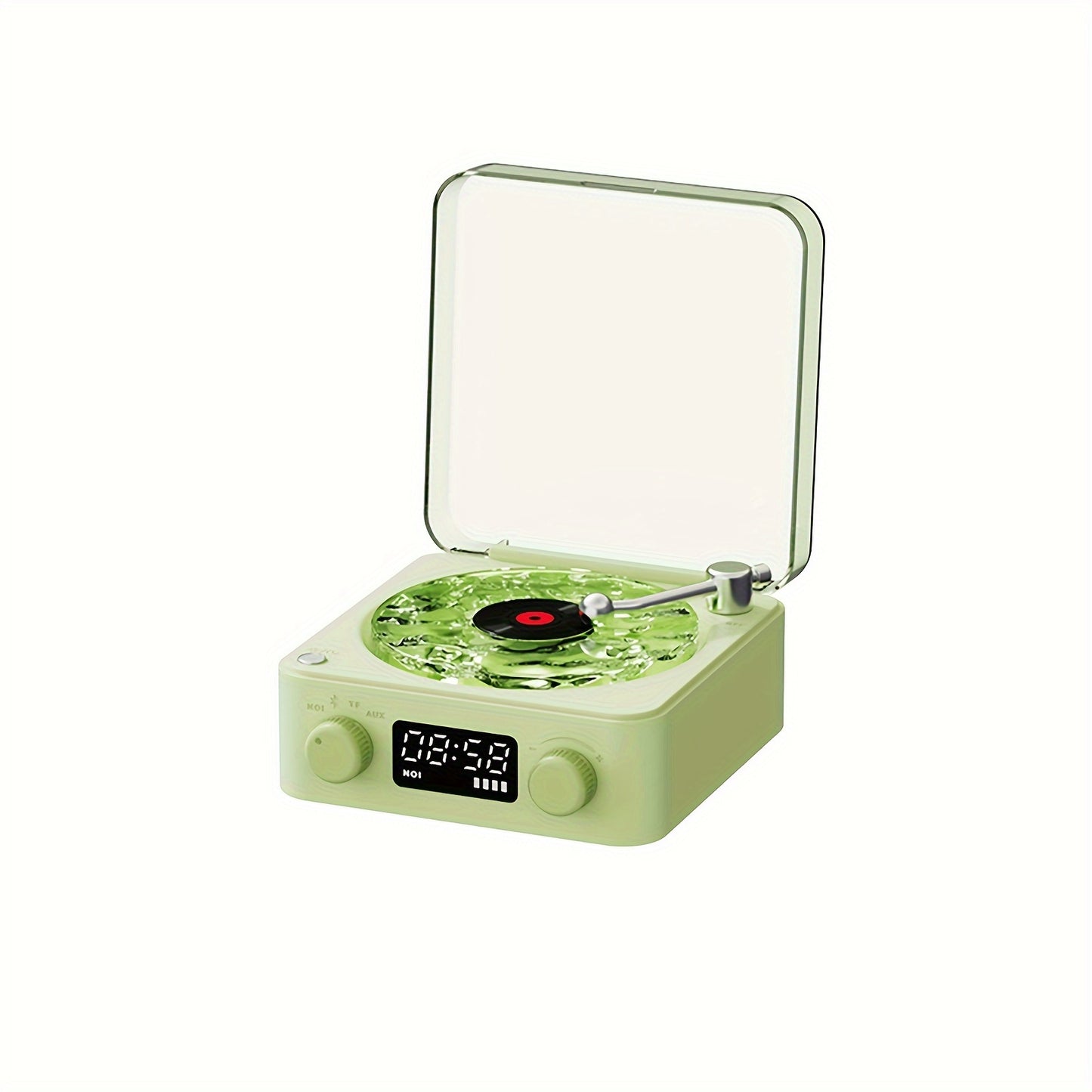 Waves Vinyl Record Player with Wireless Speaker and Ocean Wave Lights - Ideal Gift for Music Enthusiasts