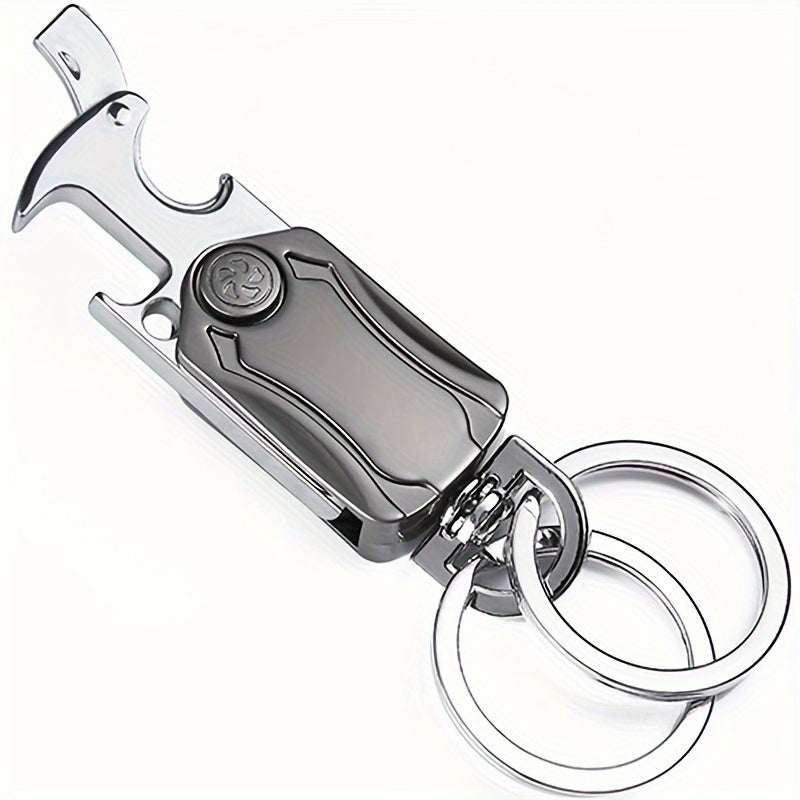 [Top Pick] Men's Multifunctional Keychain with Finger Gyro, Bottle Opener, Phone Holder - Great Gift for Dad, Husband, or Male Friend