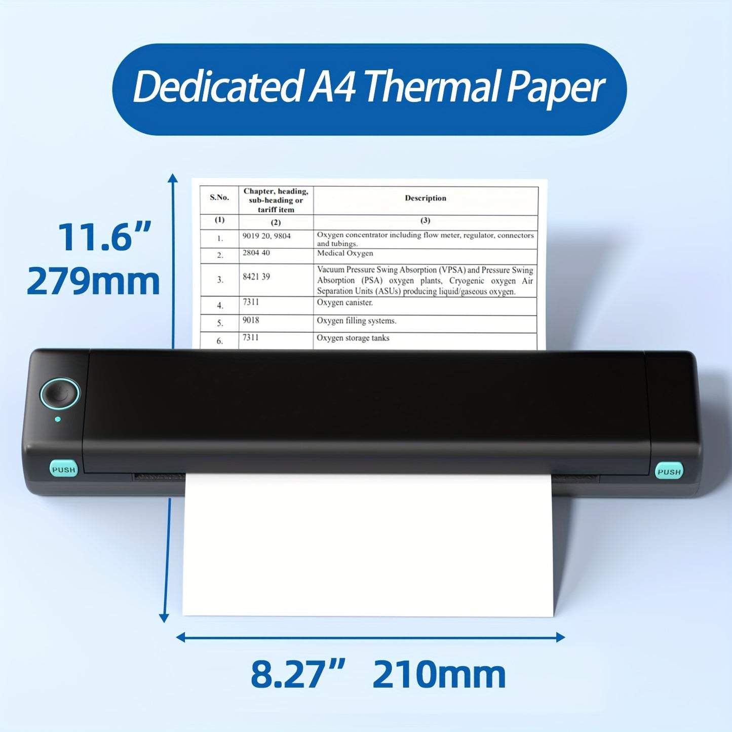 Phomemo M08F A4 Thermal Paper compatible with various portable printers, 21.01cm x 29.69cm, 200/100 sheets.