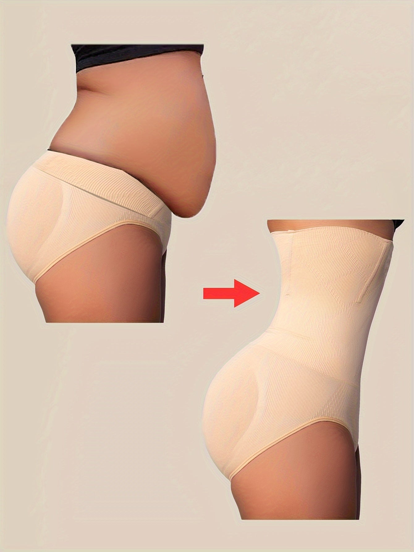 High waist shaping panties for women, for flat belly control and butt lifting.