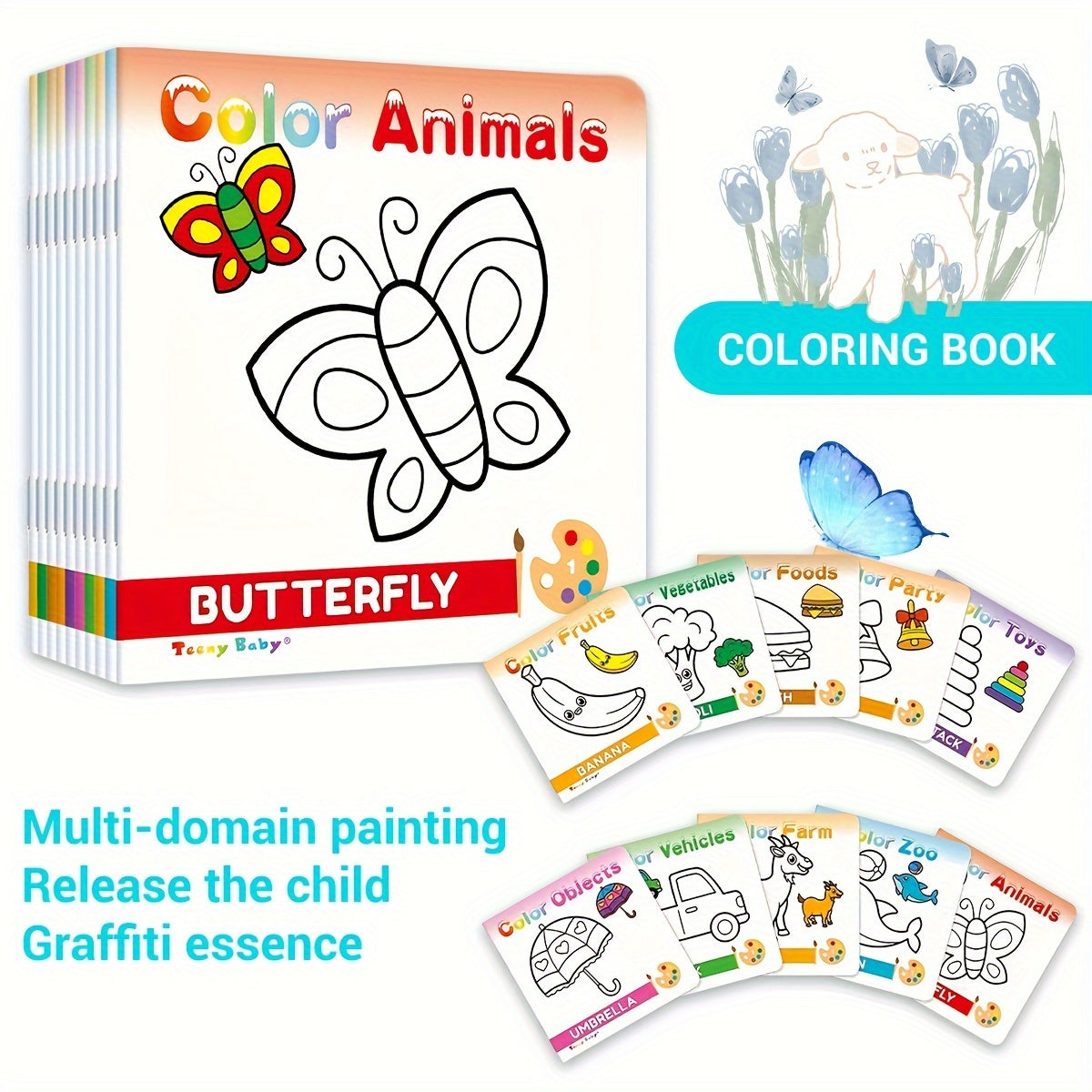 10 Fun DIY Coloring Books for Kids - TEENYBABY Coloring Book Set