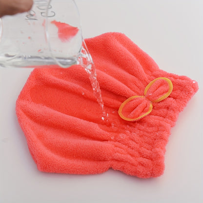 Super absorbent coral fleece hair towel wrap for women, ideal for quick drying and softness, great gift for Christmas.