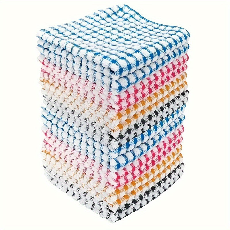 5/10-Pack of 100% Cotton Dish Cloths, Super Absorbent Hand Wash Only Kitchen Towels with Space Theme, Reusable Cleaning Cloths for Dishes and Countertops