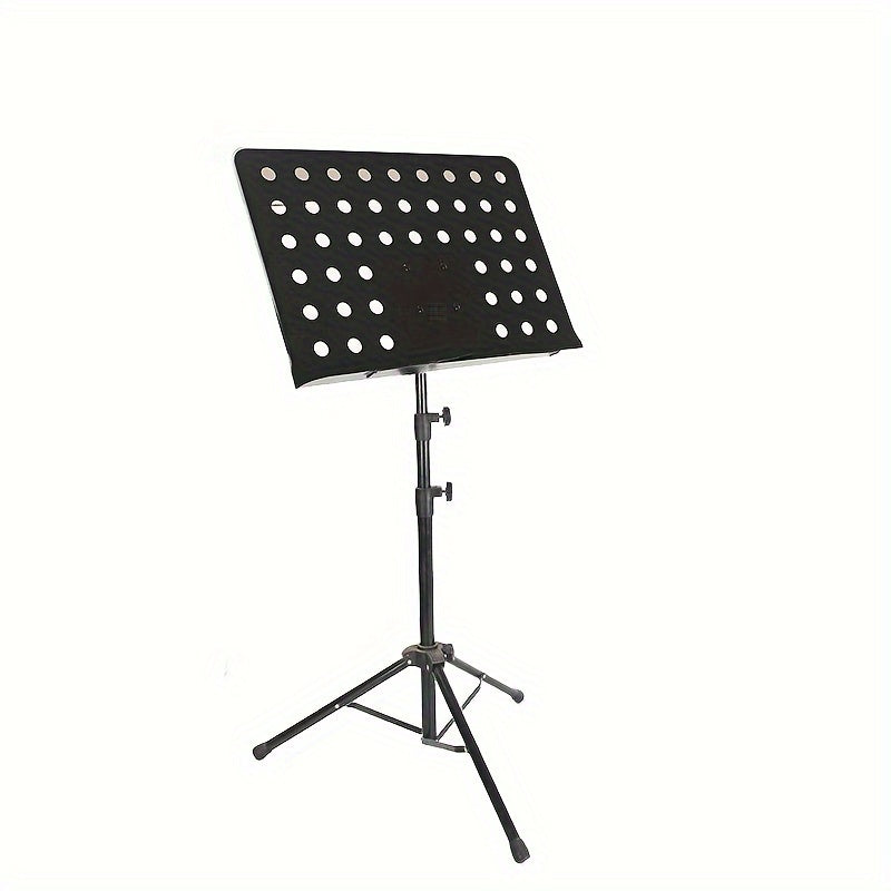 Adaptable Alloy Music Stand for Guitar, Violin, and More: Adjustable, Portable, Foldable, Durable Metal Construction.