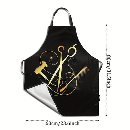 Waterproof two-piece apron set for haircuts and hairdressing - ideal for salon professionals and suitable for all hairstyles.