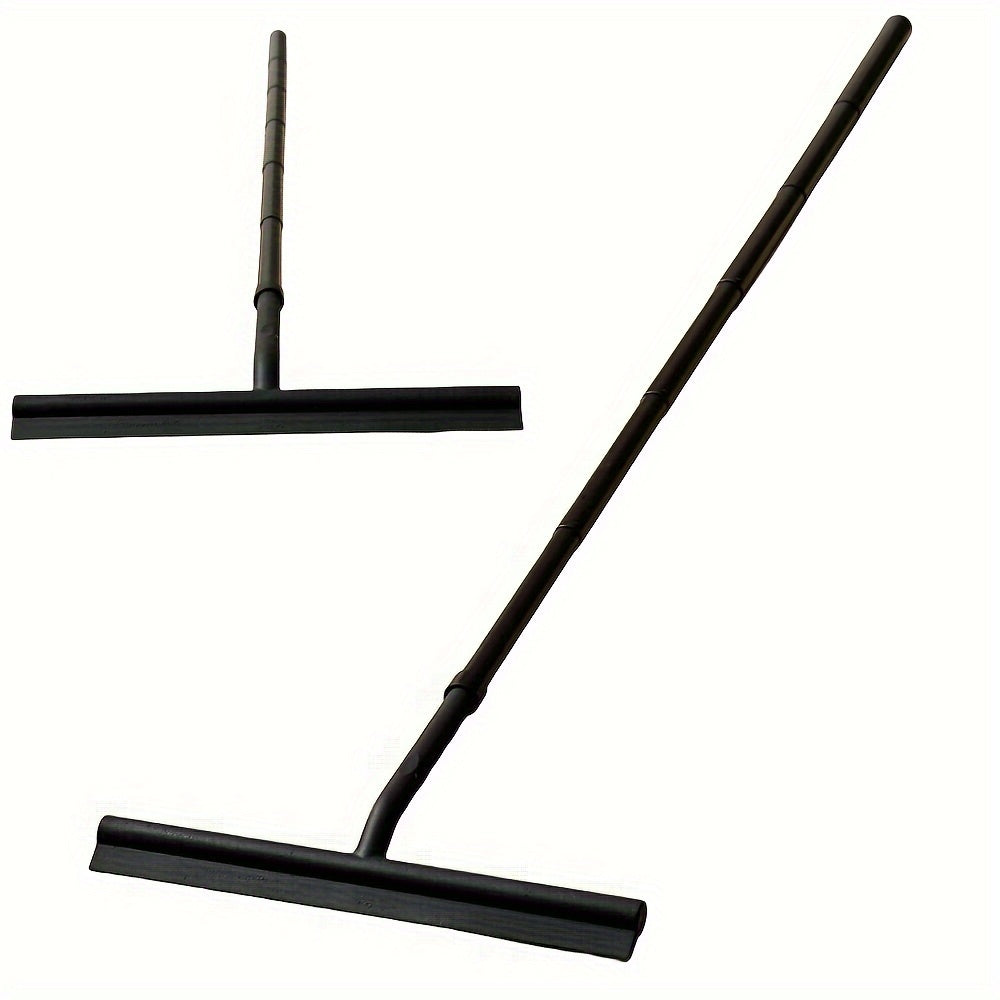 One-piece window squeegee with extension pole, perfect for cleaning glass doors, tile walls, cars, and mirrors. Features a telescoping design for easy reach and a long handle for shower cleaning. This versatile tool is great for window cleaning and