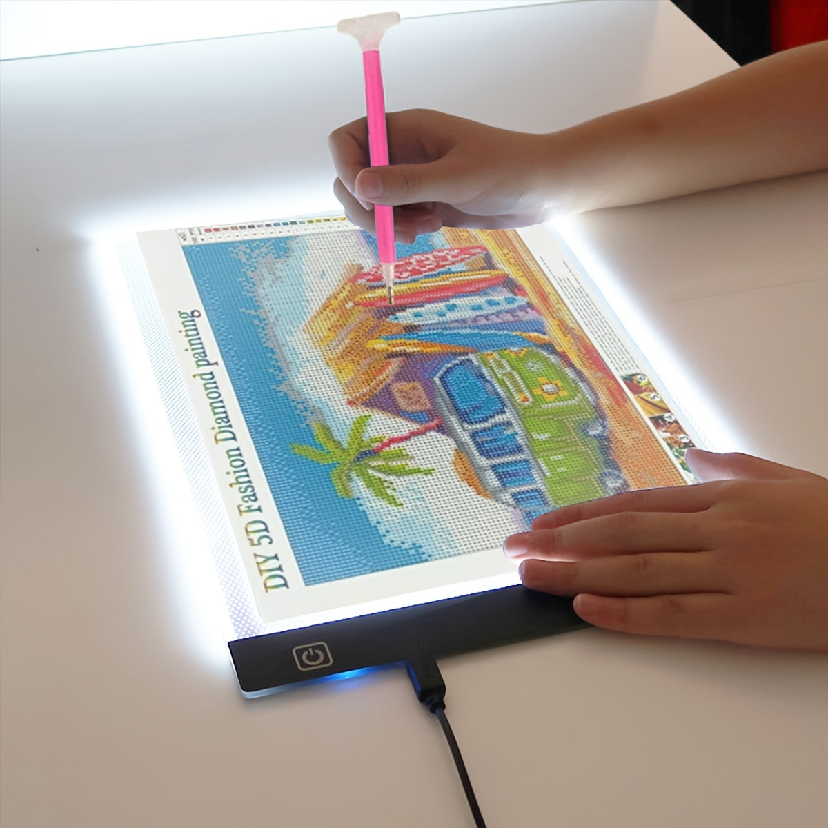 Led Drawing Copy Board with 3 dimmable levels available in A5/A4/A3 sizes for learning and educational assistance.