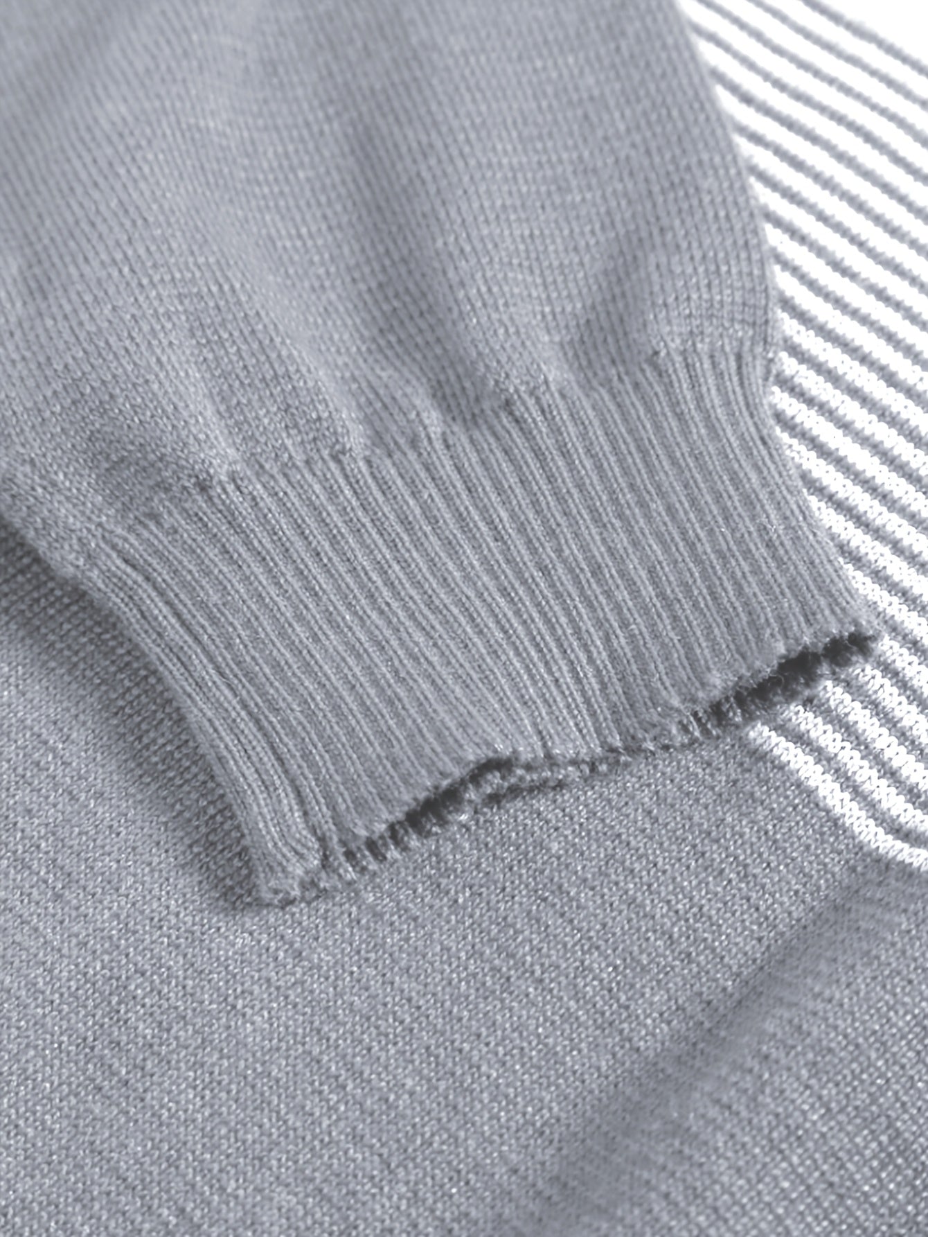 Cotton crew neck sweater for men with striped pattern, perfect for daily wear in fall/winter.