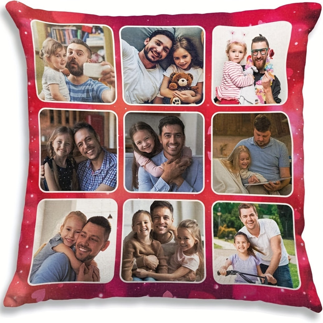 Personalized Polyester Throw Pillow Cover, 45.72x45.72 cm, Set of 1 - Ideal Gift for Couples, Parents, Friends - Perfect for Birthdays, Special Occasions - Customizable with Any Image - Suitable for Ages 14 and Up - Various Color Options Available