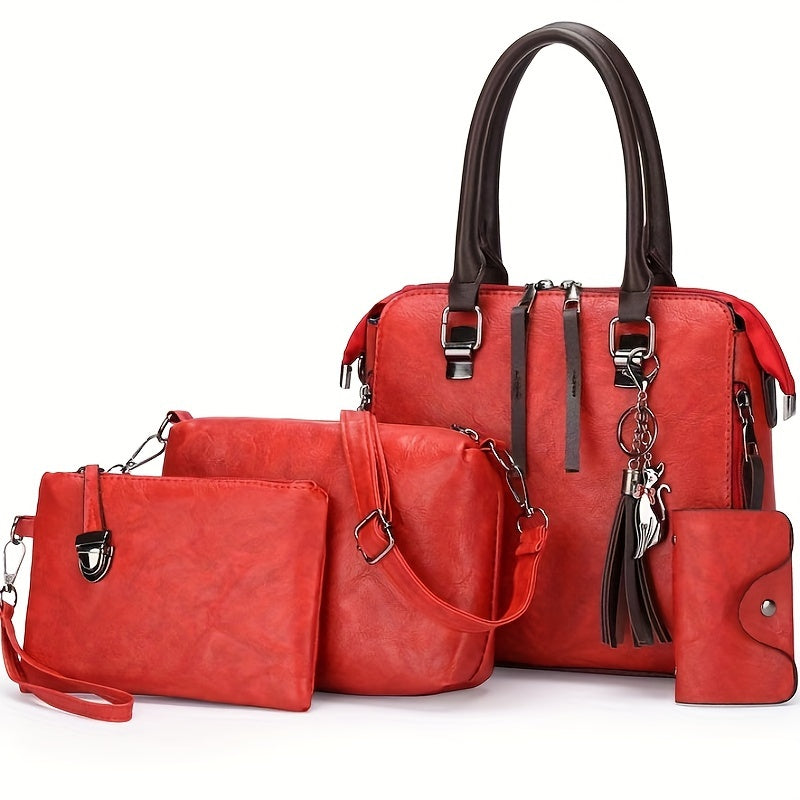 2024 New Retro Multi-Set Handbag for Women, Western Style Crossbody Bag with Large Capacity