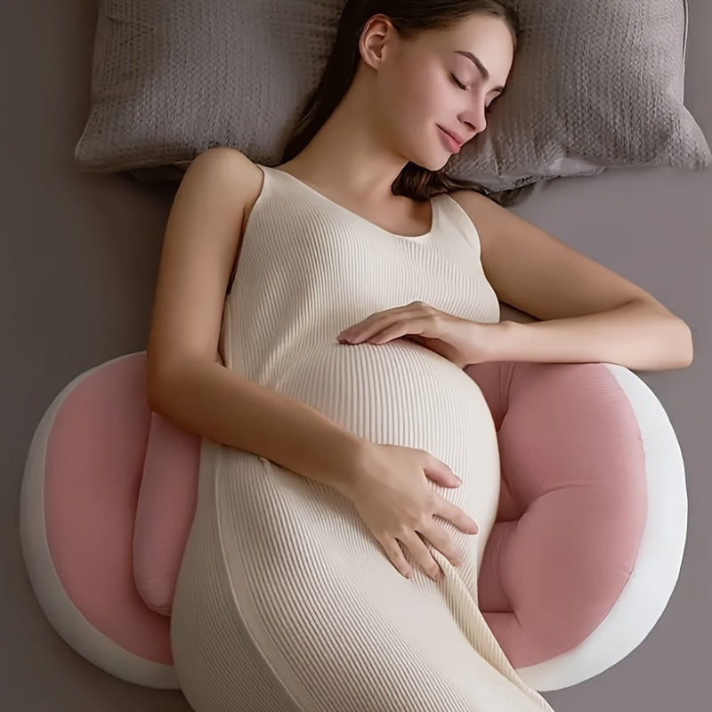 Essential Comfort for Side Sleepers During Pregnancy- Portable and Adjustable U-Shaped Maternity Pillow made from Soft Polyester with a Removable Cover - Provides Waist Support and Belly Relief