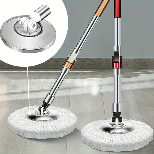 Rotating Mop Head with Thickened Plate for Home, Kitchen, and Bathroom Floor Cleaning - Universal Metal Mop Handle Attachment, Ideal Cleaning Tool and Cleaning Supplies