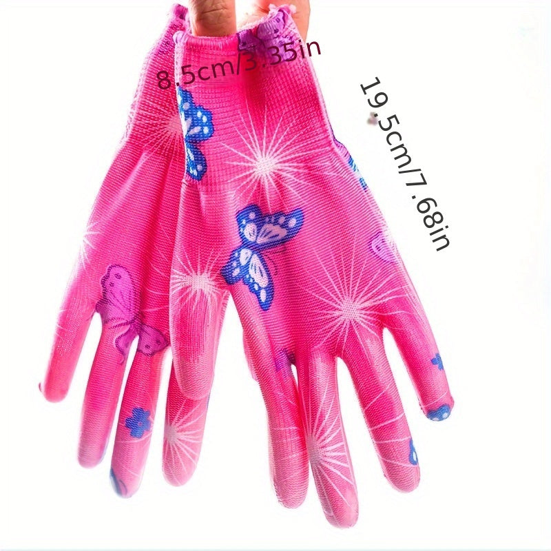 4/8/12pcs Women's Gardening Gloves with Advanced Grip, Durable and Breathable, Perfect for Gardening, Landscaping, and Protecting Nails and Fingers, Random Color