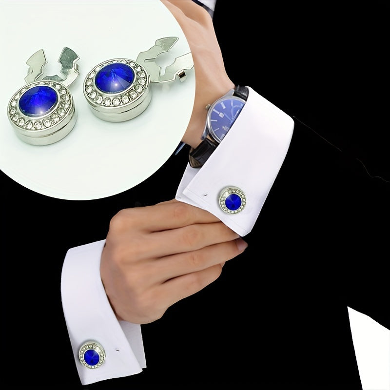 Elegant Button Set with Fashionable Shirt Sleeves, Cufflinks, and Trendy Brooches for Men. Ideal Gift for Birthday, Christmas, Anniversary, or Valentine's Day.