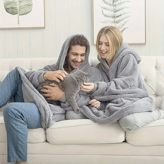 Wearable Blanket: Stay warm and cozy with this super soft winter blanket hoodie for women and men. Features thick flannel material, large pockets, and is the perfect gift for women and moms.