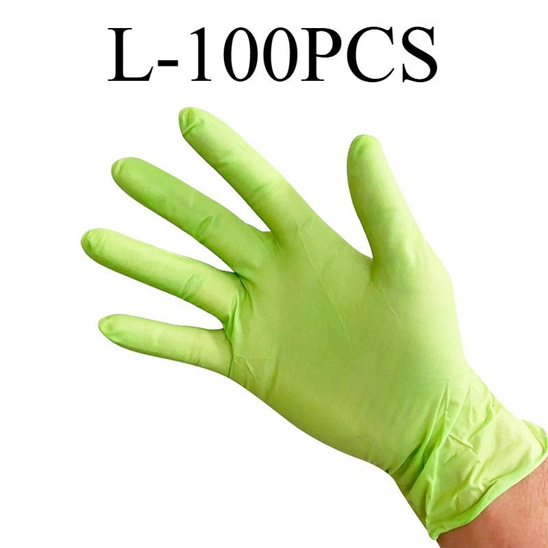 Grass Green Nitrile Gloves, available in packs of 30, 50 or 100. These disposable gloves are ideal for a variety of tasks including food processing, cleaning, pet bathing, dishwashing, hairdressing, nail art, DIY projects, and household kitchen and