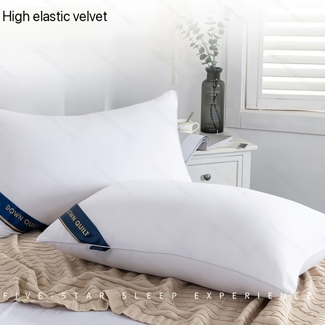 2 Five-Star Hotel Style Cervical Pillow Cores: Non-Collapse, Soft & Comfortable. Ideal home or festival gift.