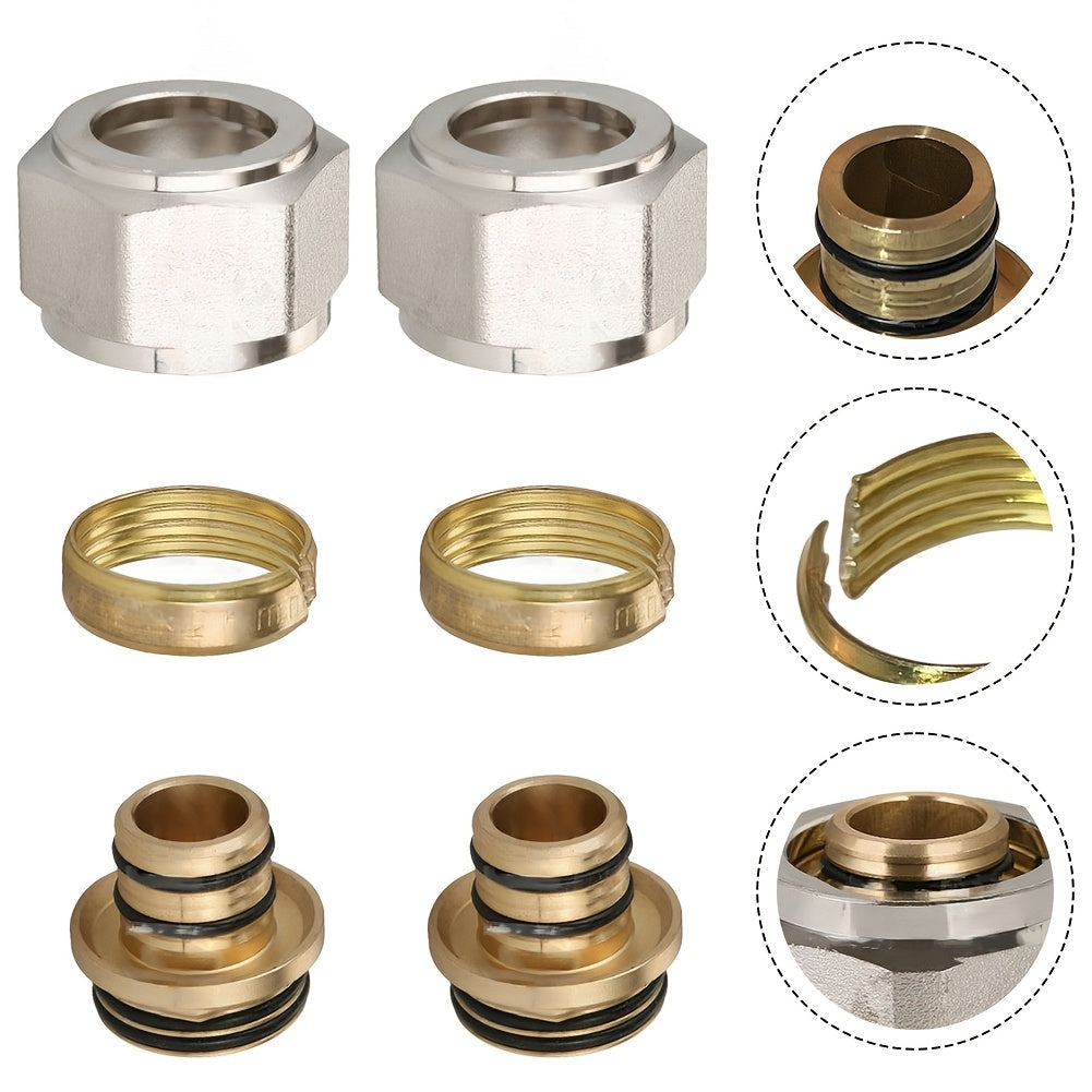 Metal Brass Floor Heating Water Distributor Adapter, Electricity-Free, Ideal for Home Renovation and DIY Tasks