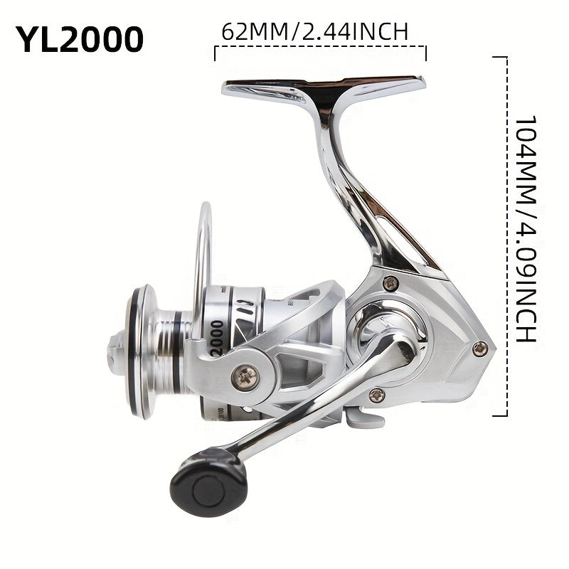 Luoya All-Metal Spinning Reel with Oscillating Arm for Fishing