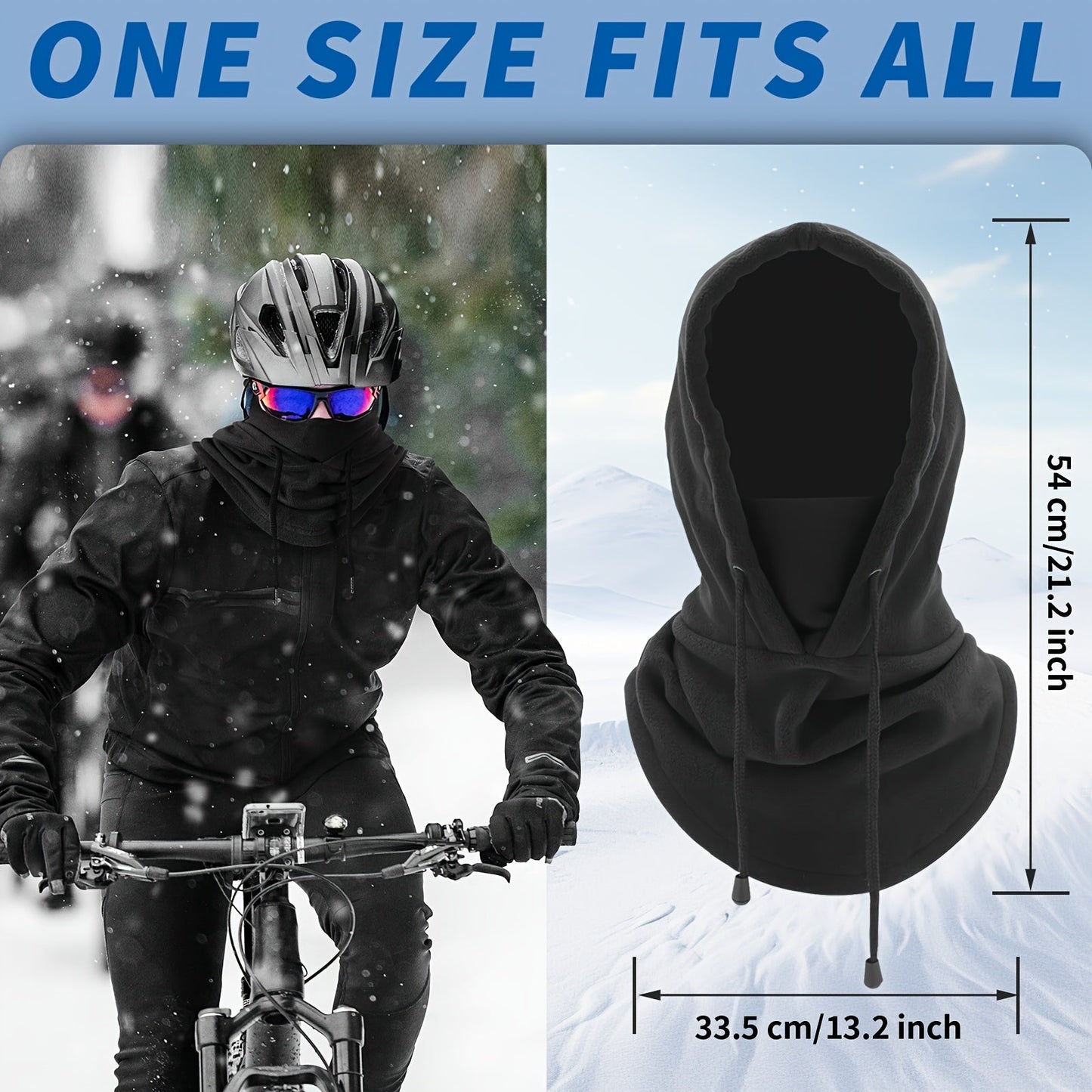 Stylish Knit Women's Winter Balaclava Hood - Windproof and Warm Neck Gaiter for Skiing and Cycling