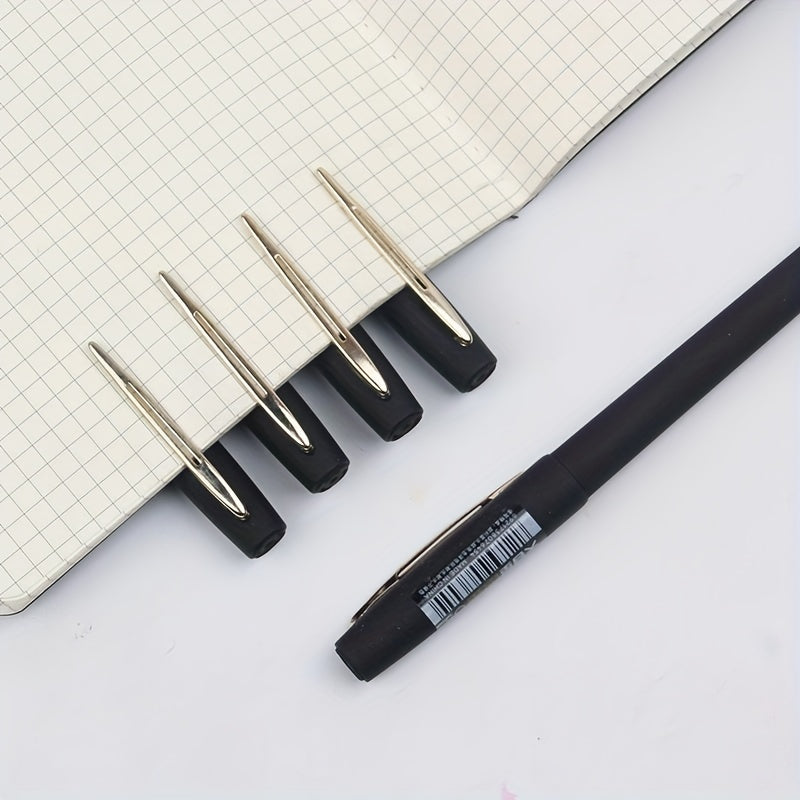 Set of 2 pens with 10 refill cartridges in black, blue, and red ink for writing, drawing, and calligraphy.