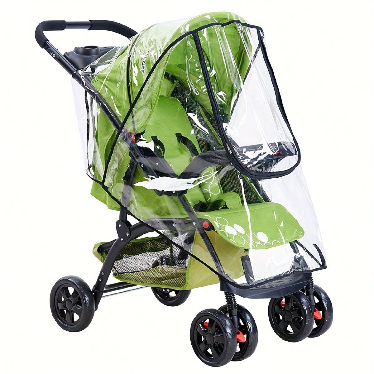 Universal Zippered Stroller Rain Cover - Protect Your Baby in Style with this Modern, Windproof Shelter Featuring Air Holes for Safety.