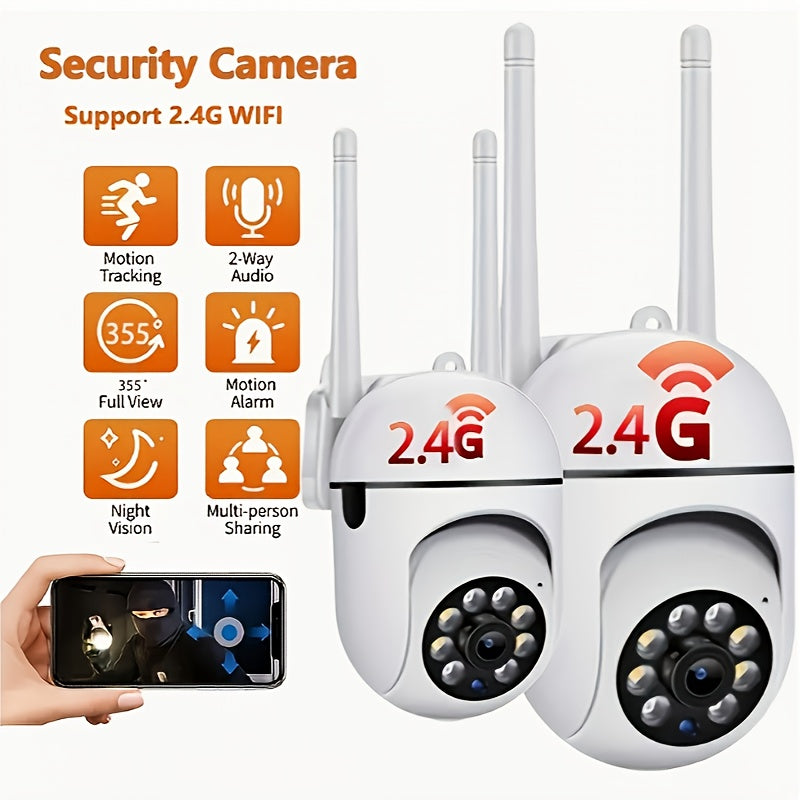 1080HP WIFI camera for indoor and outdoor monitoring with night vision, two-way communication, motion tracking, and 24-hour monitoring, ideal for Youngsters