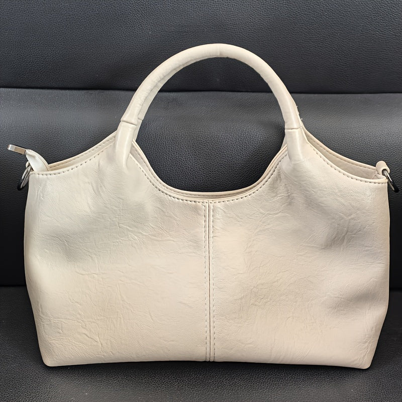 Stylish PU Women's Handbag with Detachable Strap, Zip Closure, Nylon Lining - Available in various colors, perfect for any occasion.