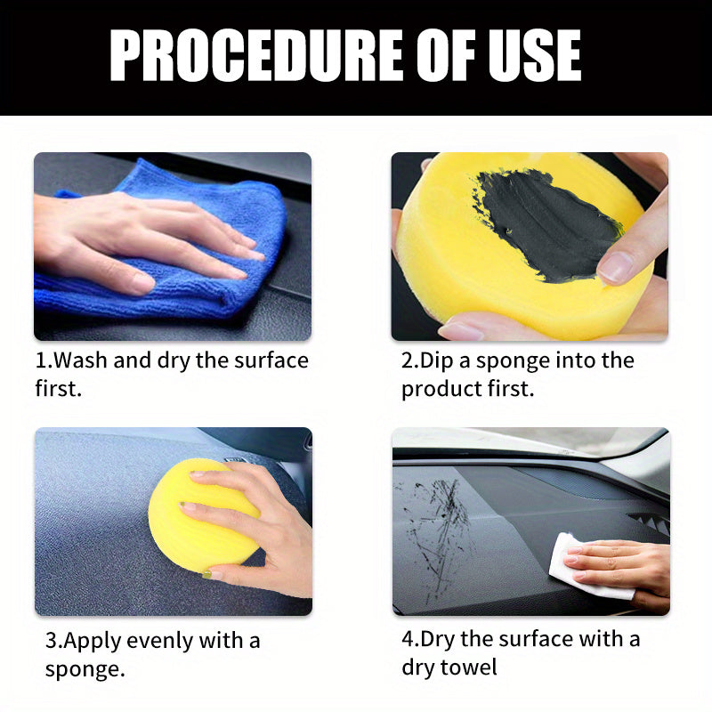 Repair paste for car black interiors, dashboard wax, oxidation and aging repair, tire brightening, indoor plastic decoration and maintenance products.