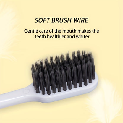 2 soft bristle toothbrushes for couples, perfect for daily use and travel