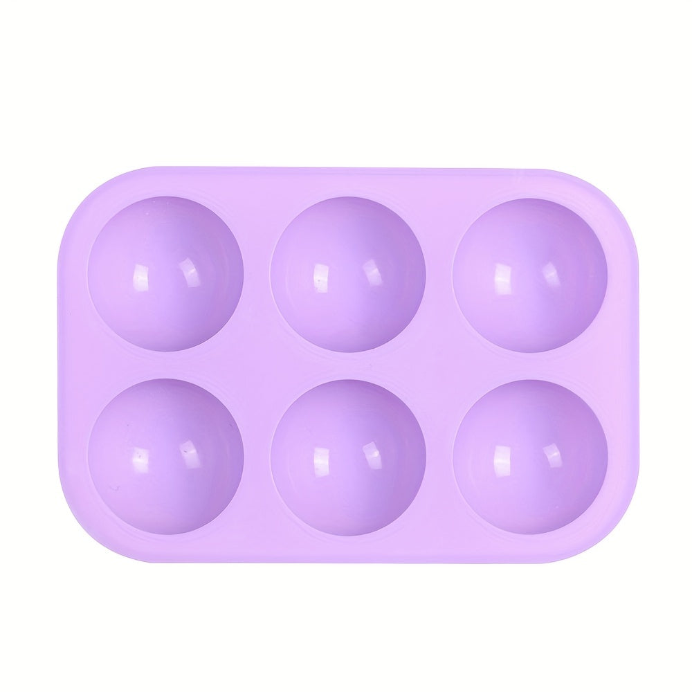 Silicone Mold with 6 Holes, Ideal for Making DIY Pudding, Chocolate, Candy, Desserts, Gummy, Handmade Soap, Polymer Clay, and Ice Cubes. Perfect for Cake Decorating and Baking Needs in the Kitchen.