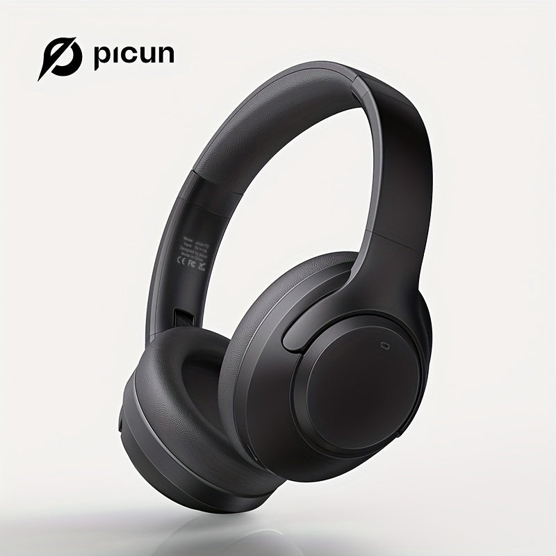 Pixun F2 Wireless Headphones with Game Mode, 100Hrs Battery, ANC, Wired and Smart APP Control, Premium Light Beige design, 40mm Speaker unit.