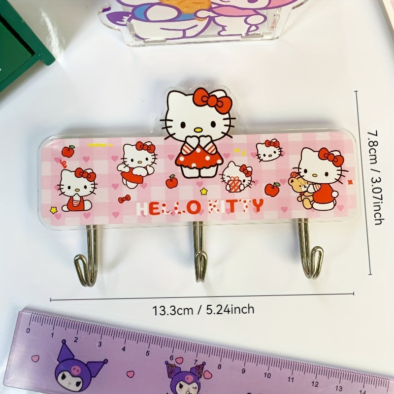 1pc Sanrio Hook with Cute Strong Adhesive for various uses in the home or office.