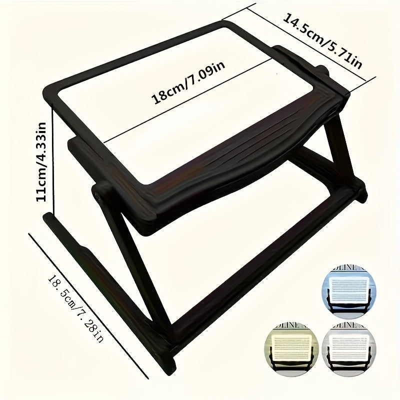 5X Large LED Hands-Free Full-Page Magnifier with Detachable Stand & 3 Adjustable Color Modes - Reduces Eye Fatigue, Ideal for Reading Small Print, Crafts, Low Vision & Seniors - ABS