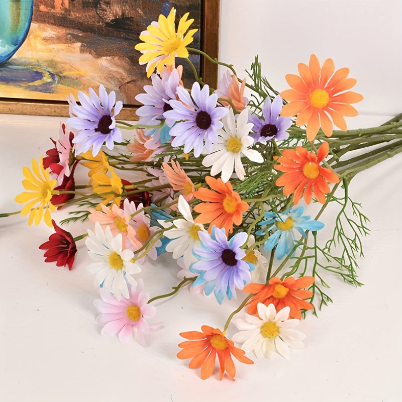 Bulk purchase of artificial daisy bouquets for home decor, weddings, and parties!