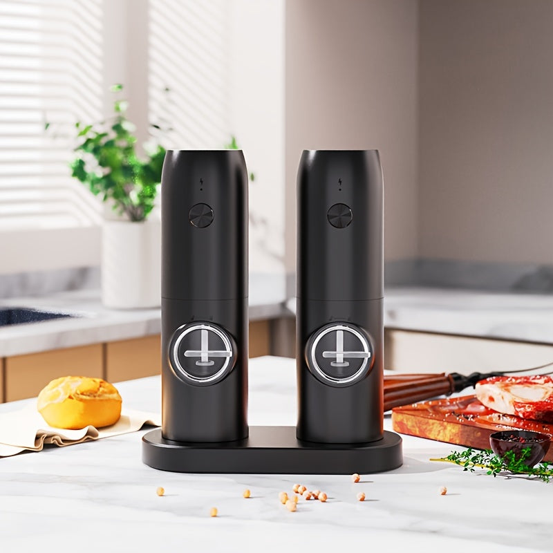 1pc Automatic Rechargeable Electric Pepper Grinder, 5.49cm X 4.98cmX7.08.