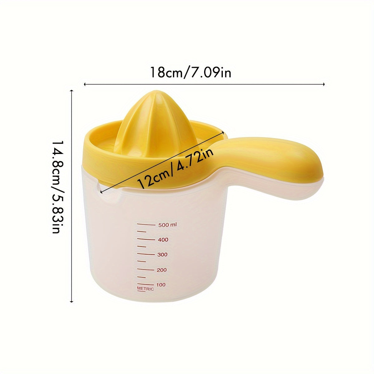 1 piece Citrus Juicer - Multifunctional Lemon and Orange Juicer with Built-in Measuring, Manual Hand Squeezer for Kitchen, a Creative Kitchen Accessory