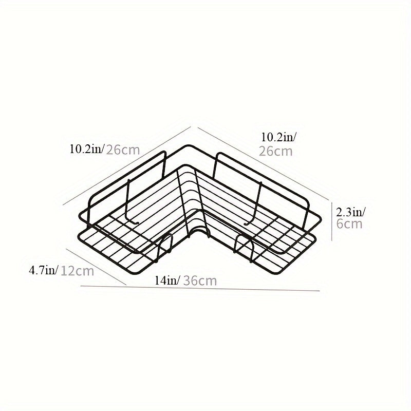 1 shower corner, kitchen shelf, bathroom shelf, triangular storage rack, and wall-mounted storage rack in the bathroom that is punch-free.