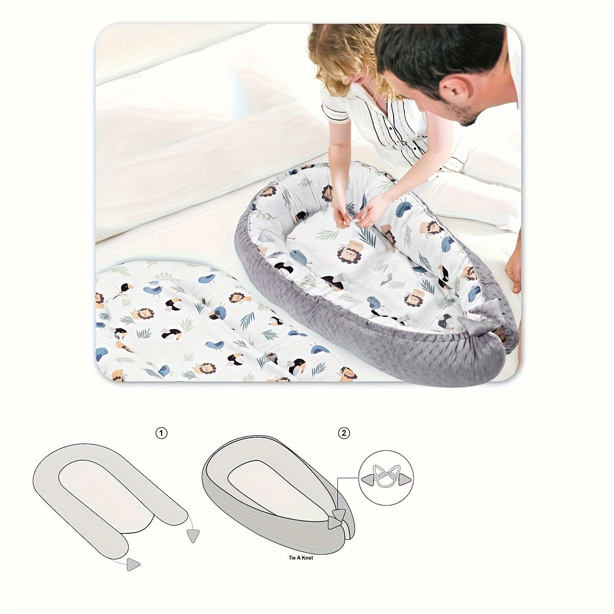 Youngsters Lounger that is Soft, Breathable, Reversible, Adjustable, and Portable with Cozy Cover - Ideal for Cribs or Travel for Youngsters and Children.