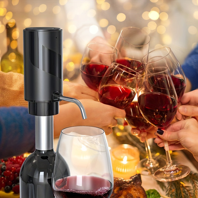 XuanGui USB Rechargeable Electric Wine Aerator & Pourer features quick aeration, one-touch stop, and food-grade materials with Type-C charging.