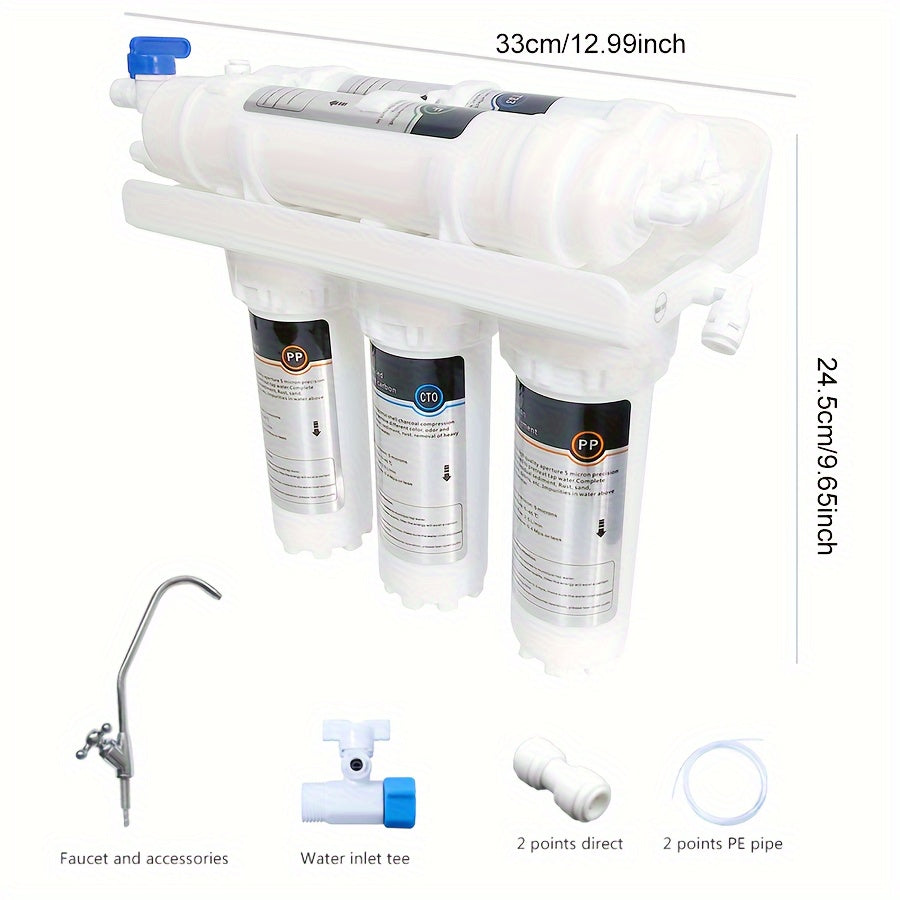 Home Water Purifier With Reverse Osmosis, Direct Drinking Pure Water Machine, Pre-filter For Tap Water, Removing Scale Water Purifier, Household Gadgets - 1 Piece