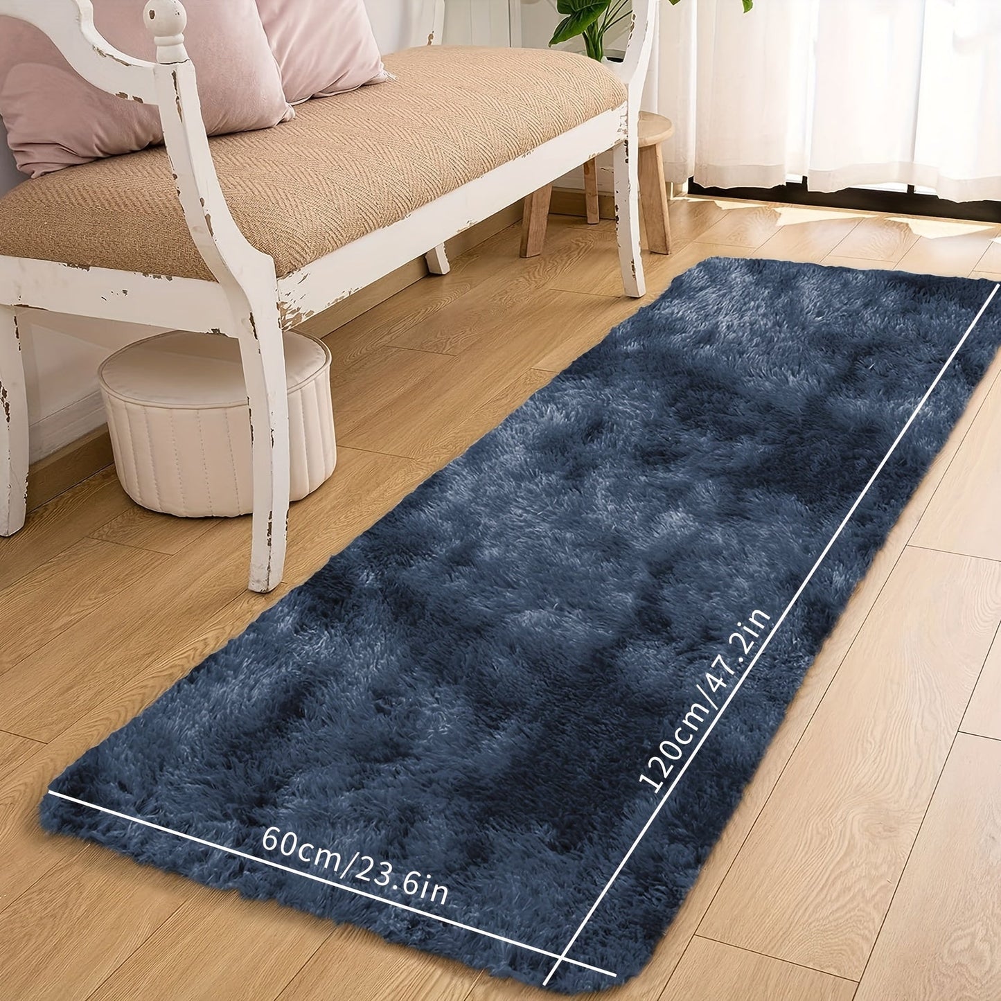 Luxurious Shag Area Rug for Home Decor - Modern Rectangle Plush Fuzzy Carpet, Machine Washable, Non-Slip, Non-Shedding - Perfect for Living Room, Bedroom, and More