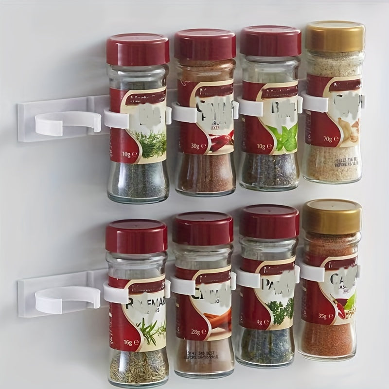 Simple to Install Spice Rack for the Wall - Adjustable, No-Drill Solution for Organizing Seasoning Bottles and Jars in the Kitchen