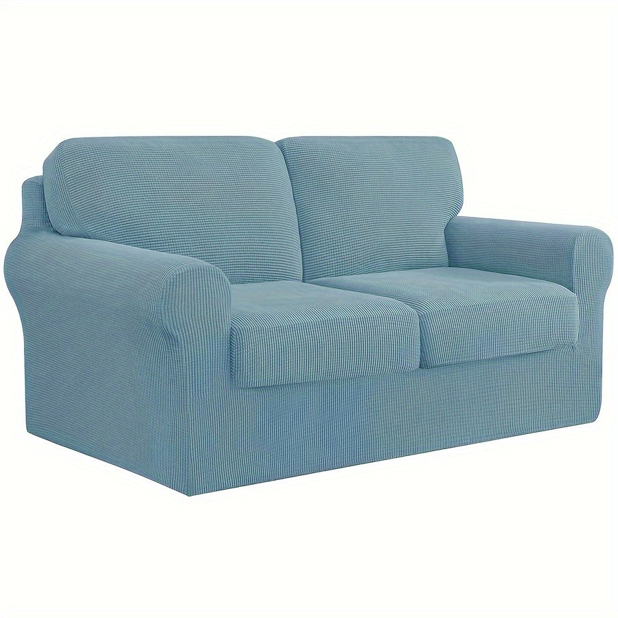 3/5/7/9 piece Stretch Sofa Slipcover Sets for couches, backrests, and cushion covers. Furniture protector collection for home decor in bedrooms, offices, and living rooms.