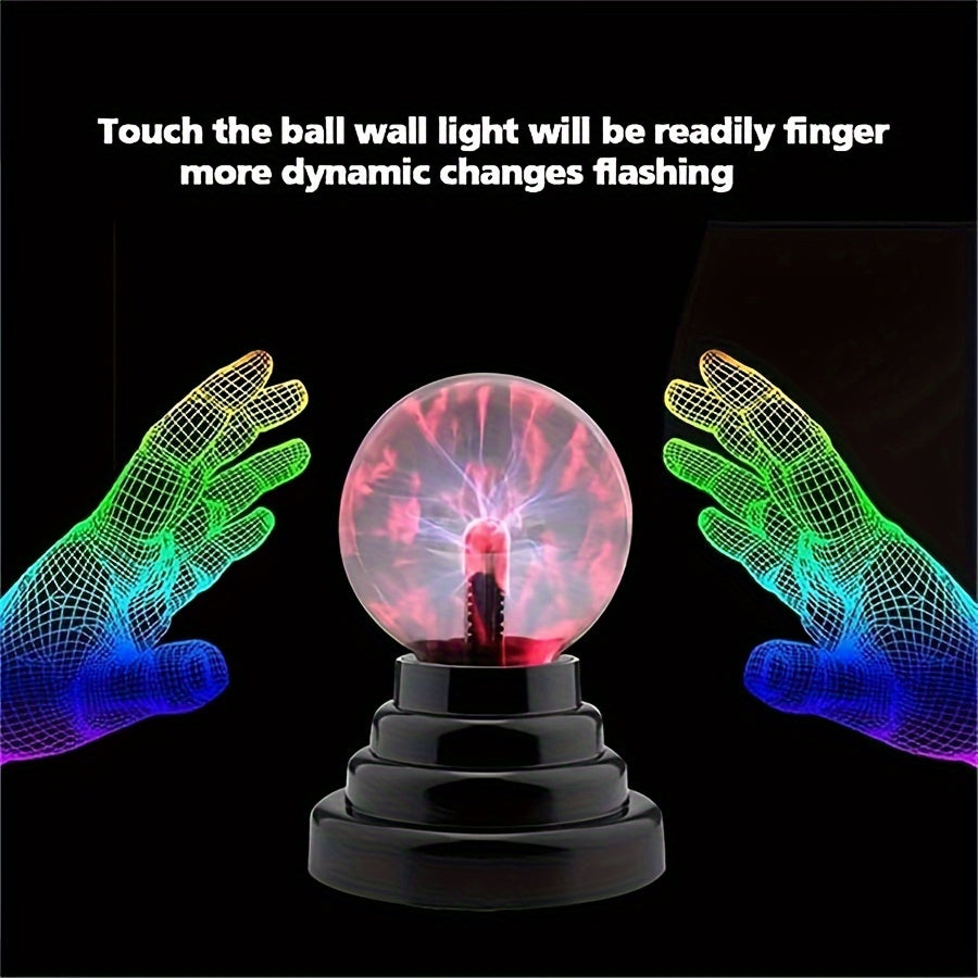 Plasma Ball, Touch Sensitive USB Powered Magic Static Electricity Lamp - Perfect for Parties, Home Décor, and Birthdays