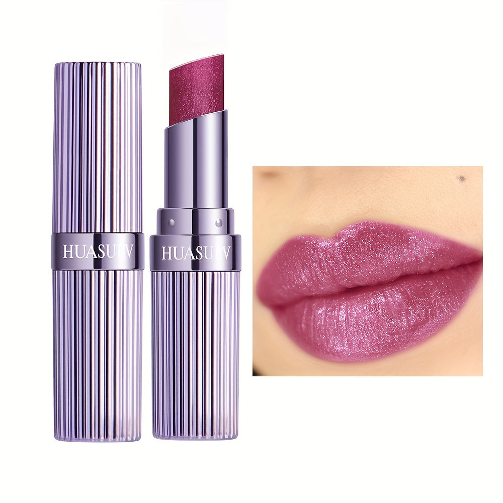 Shimmer Moisturizing Lipstick with Long-Lasting Glitter, Non-Stick Cup, Hydrating, Vibrant Shades - Perfect Mother's Day Gift for Music Festival.