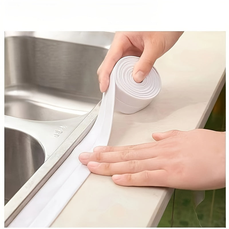 1 Roll of waterproof kitchen strip tape for sink and toilet joints, beautiful seam and bathroom corner sealing sticker.